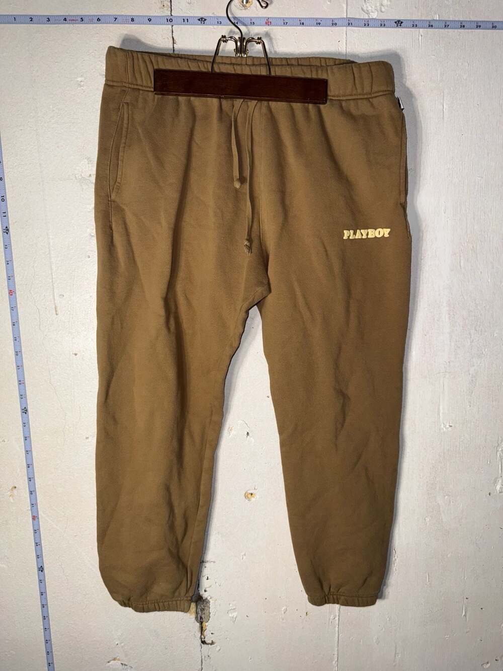 Playboy By PacSun Studio Brown Fleece Jogger Sweatpants Size Large